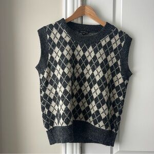 Over Kleshas Argyle Knit Sweater Vest